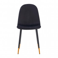 PACK 2 SILLAS COMEDOR TERCIOPELO NEGRO 90*51*44CM THINIA HOME