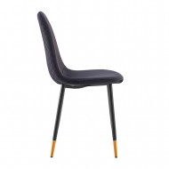 PACK 2 SILLAS COMEDOR TERCIOPELO NEGRO 90*51*44CM THINIA HOME