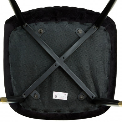 PACK 2 SILLAS COMEDOR TERCIOPELO NEGRO 90*51*44CM THINIA HOME PACK 2 SILLAS COMEDOR TERCIOPELO NEGRO 90*51*44CM THINIA HOME