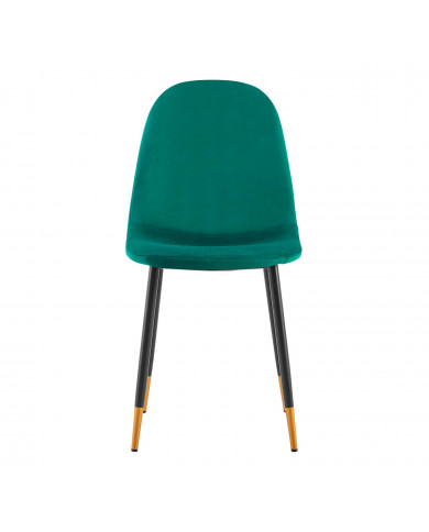 PACK 2 SILLAS COMEDOR TERCIOPELO VERDE 90*51*44CM THINIA HOME