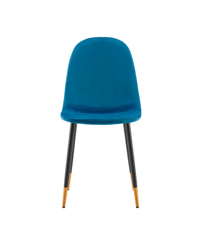 PACK 2 SILLAS COMEDOR TERCIOPELO AZUL 90*51*44CM THINIA HOME