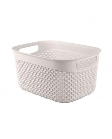 CESTA RESINA RECTANGULAR ALTA BLANCO (23,5x17,5x12cm) 3.3L 7HOUSE