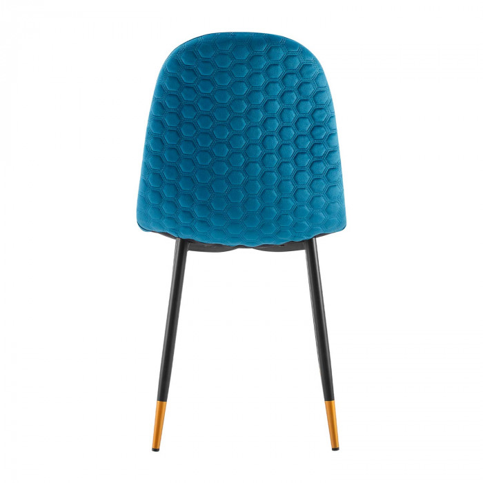 PACK 2 SILLAS COMEDOR TERCIOPELO AZUL 90*51*44CM THINIA HOME