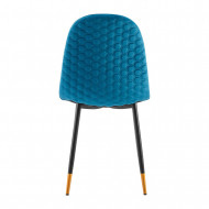 PACK 2 SILLAS COMEDOR TERCIOPELO AZUL 90*51*44CM THINIA HOME