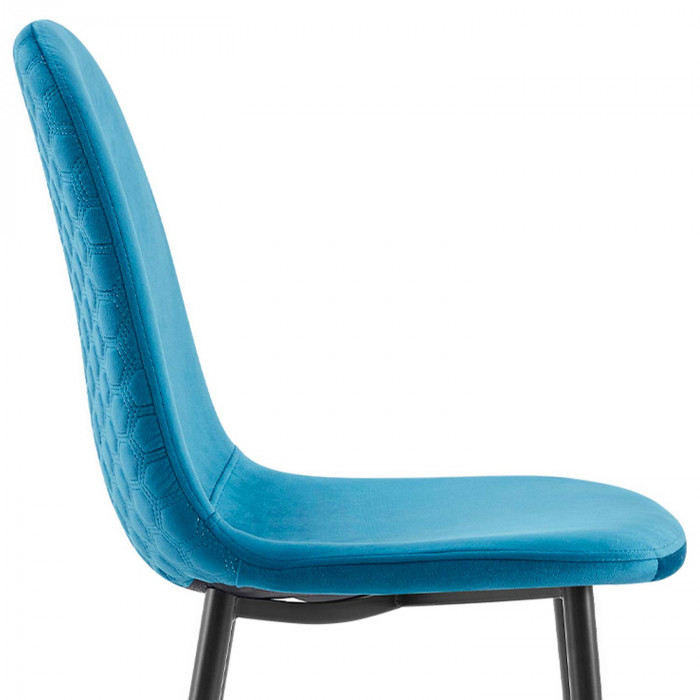 PACK 2 SILLAS COMEDOR TERCIOPELO AZUL 90*51*44CM THINIA HOME