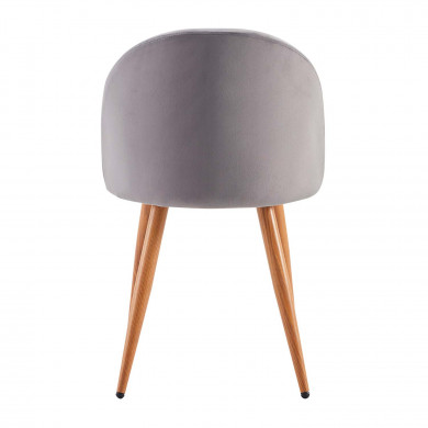 PACK 2 SILLAS COMEDOR RESPALDO BAJO TERCIOPELO GRIS 78*54*46CM THINIA HOME PACK 2 SILLAS COMEDOR RESPALDO BAJO TERCIOPELO GRIS 78*54*46CM THINIA HOME