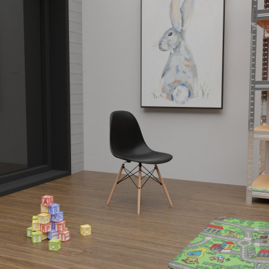 SILLA INFANTIL NEGRA 60X36X31CM THINIA HOME SILLA INFANTIL NEGRA 60X36X31CM THINIA HOME