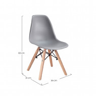 SILLA INFANTIL GRIS 60X36X31CM THINIA HOME