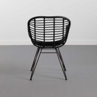 SILLA RATTAN KAILUA NEGRA 56X64X81CM THINIA HOME