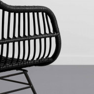 SILLA RATTAN KAILUA NEGRA 56X64X81CM THINIA HOME