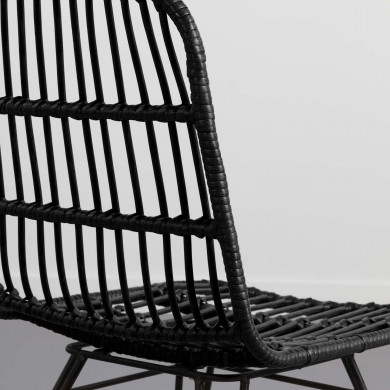 SILLA RATTAN HAWI NEGRA 41.5X56X81CM THINIA HOME