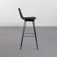 TABURETE RATTAN PAHOA NEGRO 43X52X104CM THINIA HOME