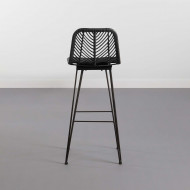 TABURETE RATTAN PAHOA NEGRO 43X52X104CM THINIA HOME