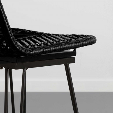 TABURETE RATTAN PAHOA NEGRO 43X52X104CM THINIA HOME
