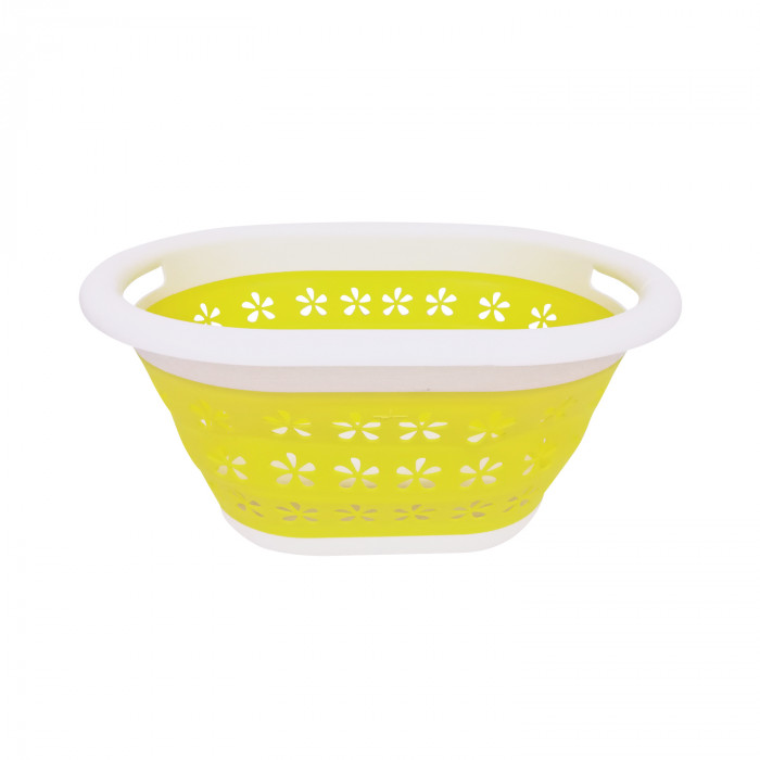 CESTO COLADA PLEGABLE AMARILLO 50x37,5x27cm 7HOUSE