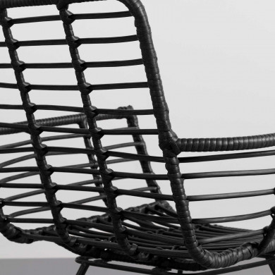 SILLA RATTAN HONOLULU NEGRA CON BRAZOS 60X58X88CM THINIA HOME SILLA RATTAN HONOLULU NEGRA CON BRAZOS 60X58X88CM THINIA HOME