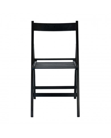 SILLA PLEGABLE HAYA BARNIZADA NEGRA THINIA HOME