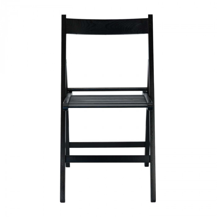 SILLA PLEGABLE HAYA BARNIZADA NEGRA THINIA HOME