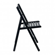 SILLA PLEGABLE HAYA BARNIZADA NEGRA THINIA HOME