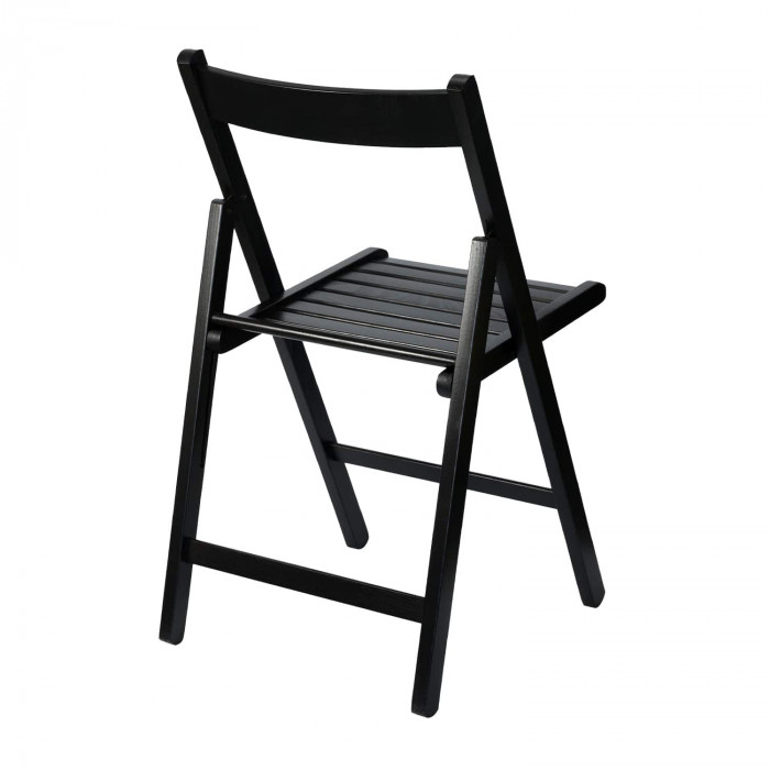 SILLA PLEGABLE HAYA BARNIZADA NEGRA THINIA HOME