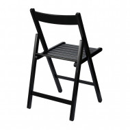 SILLA PLEGABLE HAYA BARNIZADA NEGRA THINIA HOME