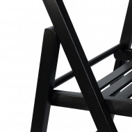 SILLA PLEGABLE HAYA BARNIZADA NEGRA THINIA HOME