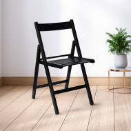 SILLA PLEGABLE HAYA BARNIZADA NEGRA THINIA HOME