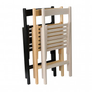 SILLA PLEGABLE HAYA BARNIZADA NEGRA THINIA HOME