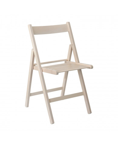 SILLA PLEGABLE HAYA BARNIZADA BLANCA THINIA HOME