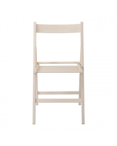 SILLA PLEGABLE HAYA BARNIZADA BLANCA THINIA HOME