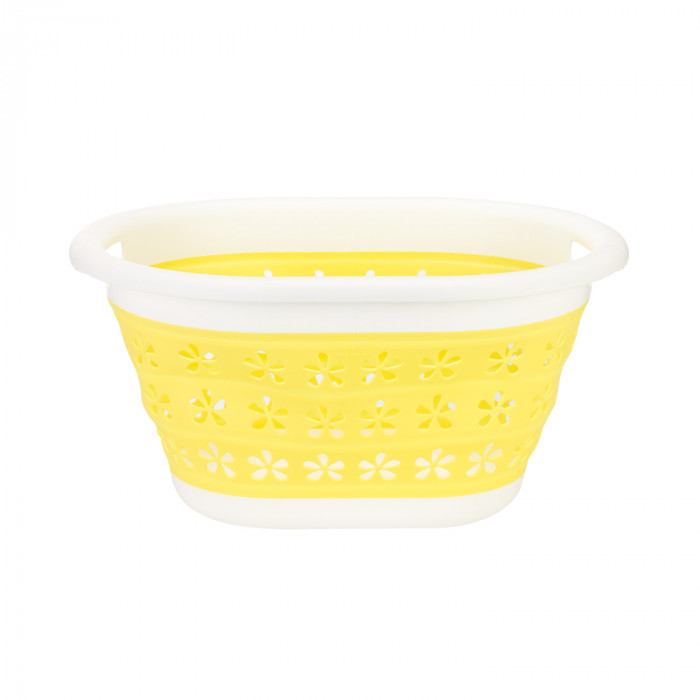 CESTO COLADA PLEGABLE AMARILLO 50x37,5x27cm 7HOUSE