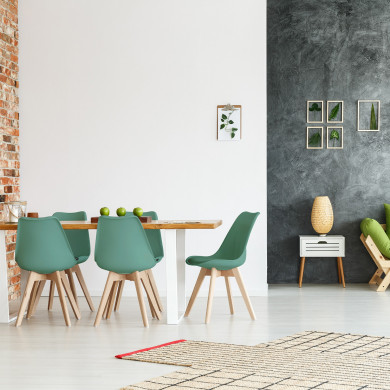 SILLA COMEDOR VERDE 83X55X48CM THINIA HOME