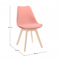 SILLA COMEDOR SALMON 83X55X48CM THINIA HOME