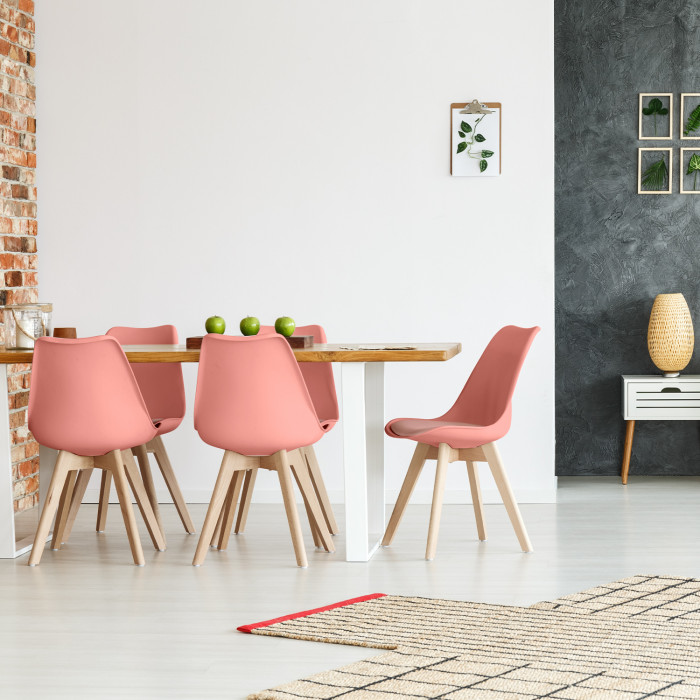 SILLA COMEDOR SALMON 83X55X48CM THINIA HOME