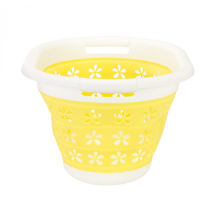 CESTO COLADA PLEGABLE AMARILLO 50x37,5x27cm 7HOUSE