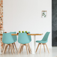 SILLA COMEDOR VERDE MENTA 83X55X48CM THINIA HOME