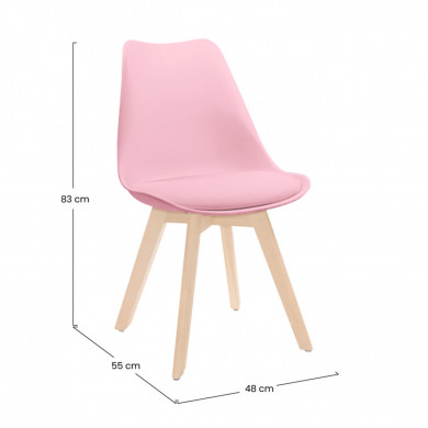 SILLA COMEDOR ROSA 83X55X48CM THINIA HOME SILLA COMEDOR ROSA 83X55X48CM THINIA HOME