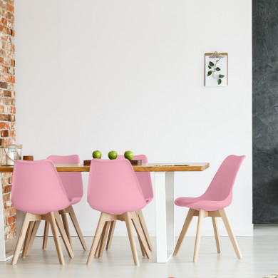 SILLA COMEDOR ROSA 83X55X48CM THINIA HOME SILLA COMEDOR ROSA 83X55X48CM THINIA HOME