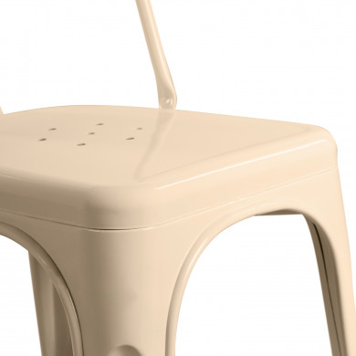 SILLA METÁLICA STRONG CREMA 54X45X85CM THINIA HOME