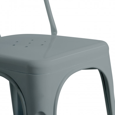 SILLA METÁLICA STRONG GRIS 54X45X85CM THINIA HOME