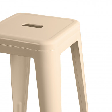 TABURETE METÁLICO STRONG CREMA 43X43X77CM THINIA HOME