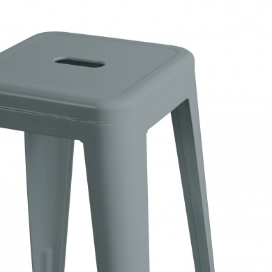 TABURETE METÁLICO STRONG GRIS 43X43X77CM THINIA HOME