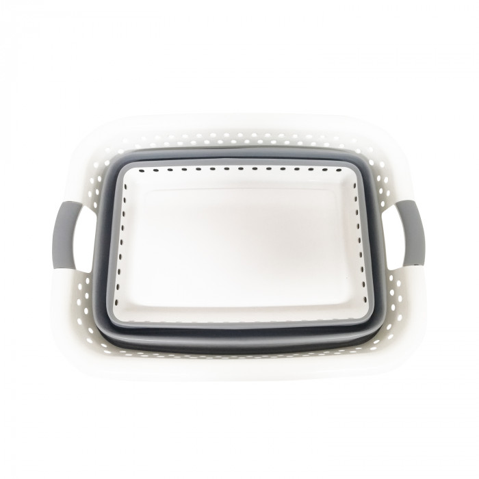 CESTO COLADA PLEGABLE GRIS 60,5x45,5x26,5cm 7HOUSE