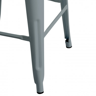 TABURETE METÁLICO STRONG GRIS 43X43X77CM THINIA HOME
