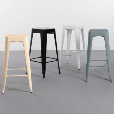 TABURETE METÁLICO STRONG GRIS 43X43X77CM THINIA HOME