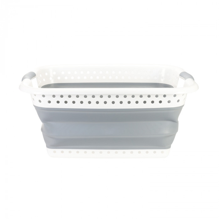 CESTO COLADA PLEGABLE GRIS 60,5x45,5x26,5cm 7HOUSE