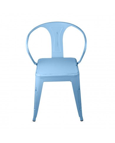SILLA METÁLICA STRONG VINTAGE AZUL 49X50X74CM THINIA HOME