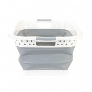 CESTO COLADA PLEGABLE GRIS 60,5x45,5x26,5cm 7HOUSE