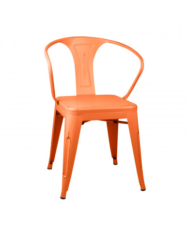 SILLA METÁLICA STRONG VINTAGE NARANJA 49X50X74CM THINIA HOME