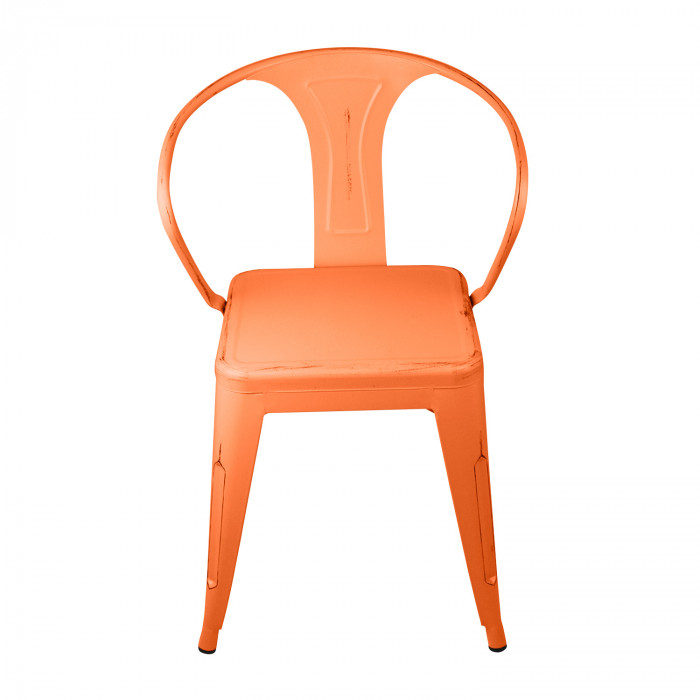 SILLA METÁLICA STRONG VINTAGE NARANJA 49X50X74CM THINIA HOME